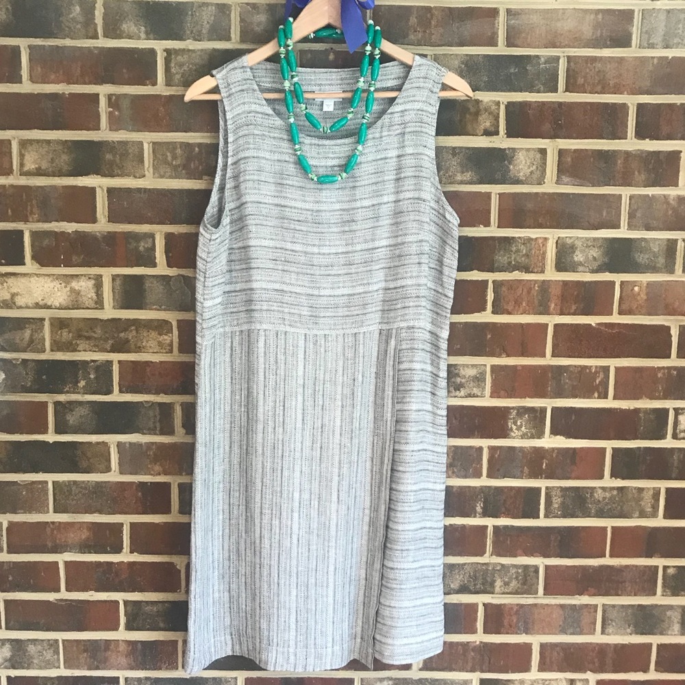 J Jill linen dress faux wrap skirt